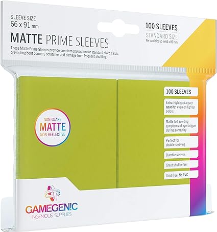 Gamegeneic: Matte Prime Sleeves - Lime (100)